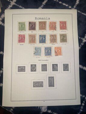 1497 Romania Postage Stamp 1872-1984 Collection Album Early King Carol Ferdinand
